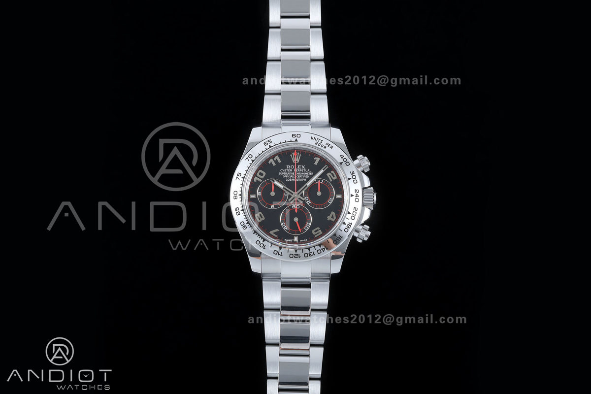 Daytona 116509 Gain Weight QF 1:1 Best Edition Black Dial Numeral Marker On SS Bracelet SH4130